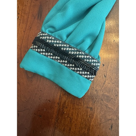 A Byer‎ Long Sleeve Green Cocktail Dress Women's Size Medium - Picture 4 of 4